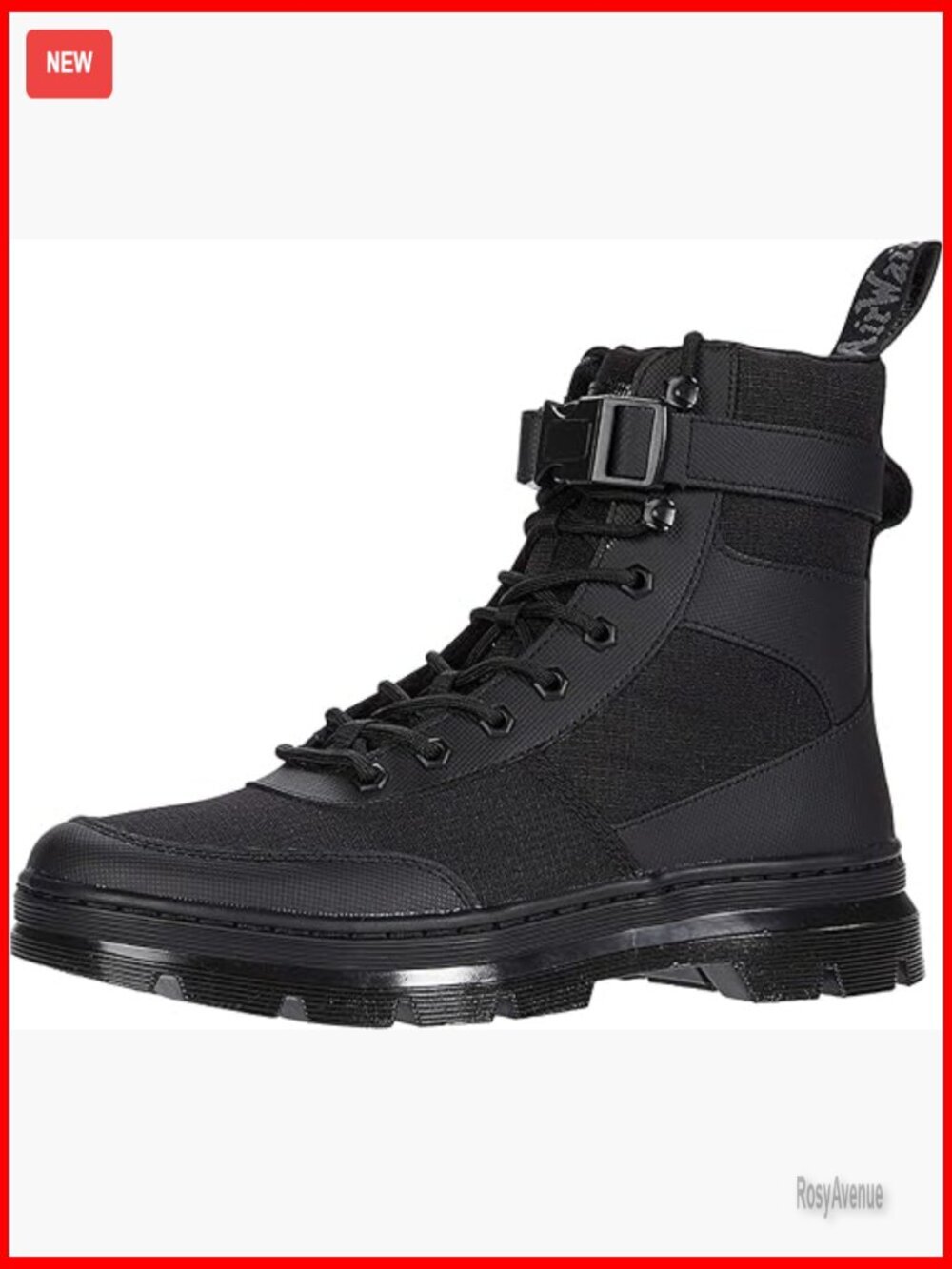 Unisex Lace-Up Ankle Boots Synthetic Leather Work Boots Block Heel